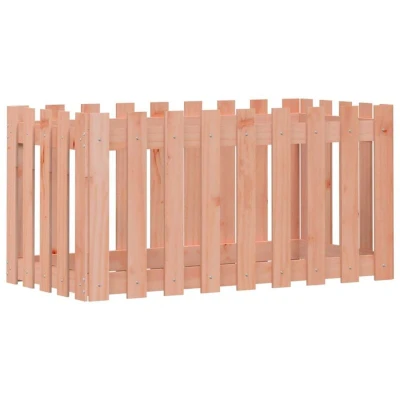 Image of vidaXL Garden Raised Bed with Fence Design 100x50x50 cm Solid Wood Douglas