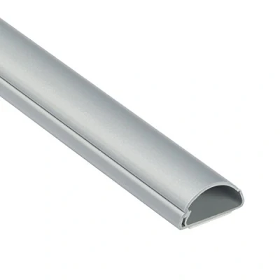 Image of D Line EU/1D3015A/EH Mini Trunking, Electrical Cable Management Solution, Self Adhesive Cord Cover 30mm (W) x 15mm (H) Aluminium Effect (1 Meter Length)