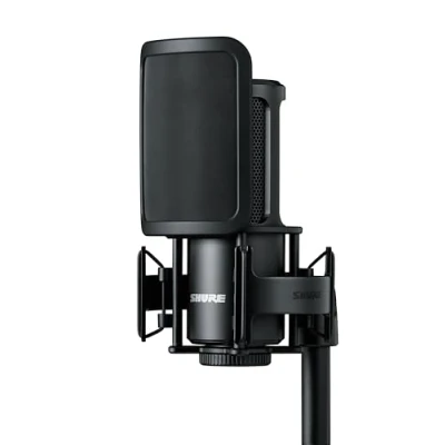 Image of Shure SM4 Studio Recording Microphone Kit, XLR Home Condenser Mic with Mix Ready Audio All Metal Construction, includes Detachable Magnetic Pop Filter &amp; Shock Mount (SM4 K KIT)