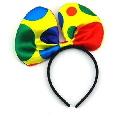 Image of Dress Up America Polka Dot Clown Bow Headband