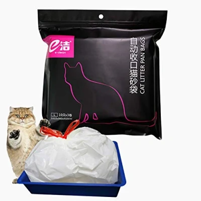 Image of Kimswa 94 x 45 cm 30 Bags Cat Litter Tray Liners with Drawstrings Scratch Resistant for Medium and Large Box Pet Garbage