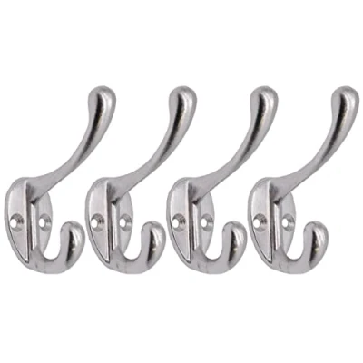 Image of EAI Hat Coat &amp; Robe Hook Satin Chrome Pack of 4