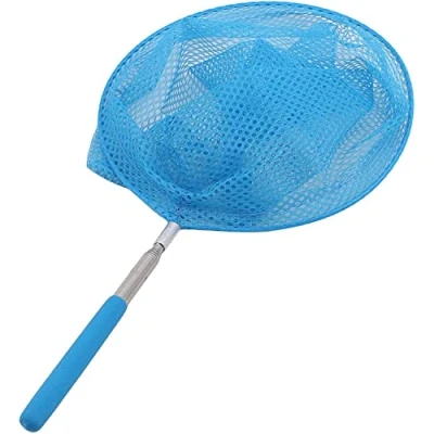 Image of U K Kids Fishing Net, Childrens Catch Mesh Fish Extendable Stainless Steel Folding Long Handle