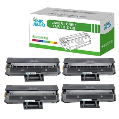 Image of InkJello Compatible Toner Cartridge Replacement for Samsung Xpress SL M2020 M2020W M2022 M2022W M2026 M2026W M2070 M2070F M2070FW M2070W MLT D111S (Black,4 Pack)