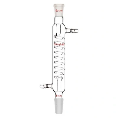 Image of StonyLab Borosilicate Glass Graham Condenser with 24/40 Joint 200mm Jacket Length Lab