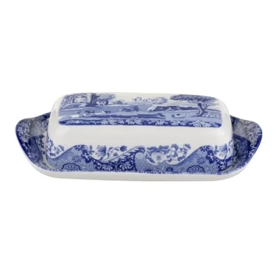 Image of Spode Blue Italian Butter Dish