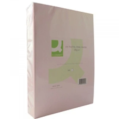Image of Q CONNECT Coloured Copier Paper A4 80gsm Ream Rose
