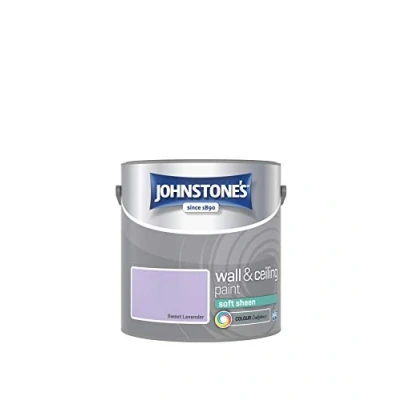 Image of Johnstone&#039;s Wall &amp; Ceiling Paint Sweet Lavendar Soft Sheen Finish Emulsion Fantastic Coverage Easy to Apply Dry in 1 2 Hours 12m2 per Litre 2.5L