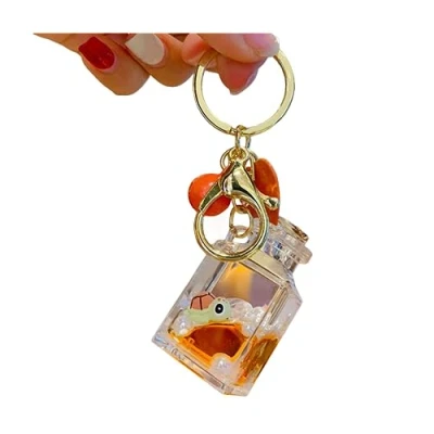 Image of ZDHC Square Bottle Sea Turtle Quicksand Keychain Kawaii Liquid Floating Ocean Animal Key Chain Car Bag Pendant Keyring Gifts