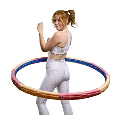 Image of hoopomania Vital HM 126 Hula Hoop with 40 Magnets Beige/Pink/Blue 2.6 kg