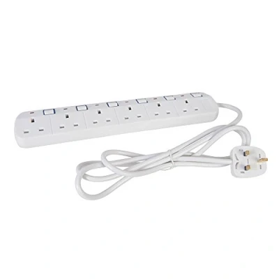 Image of Powermaster Switched Extension Lead with Neon Indicator 230V 6 Gang 2m