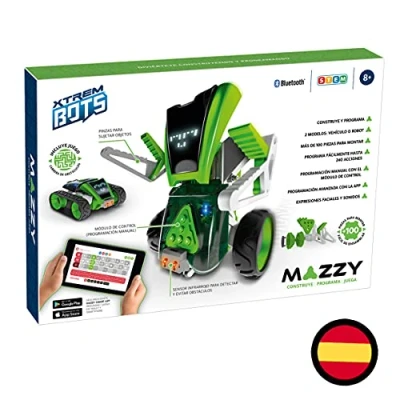 Image of Xtrem Bots XT380928 Mazzy Building Kit Kids Smart Robot Educational Toy, Colourful