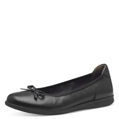 Image of TAMARIS Women&#039;s 8 82100 42 Ballet Flat, Black Nappa, 5 UK