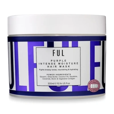 Image of FUL Purple Intense Moisture Hair Mask Made in UK for Blonde Deep Conditioning Dry Hydrating All Types