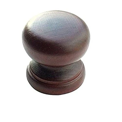 Image of Merriway BH05192 (4 Pcs) Cupboard Door/Drawer Knob Pine Drilled Mahogany Finish 35mm Pack of 4 Pieces