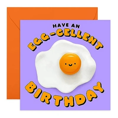 Image of Central 23 Funny Birthday Card for Him &#039;Have An Egg Cellent Birthday&#039; Dad Cheeky Her Brother Comes with Fun Stickers