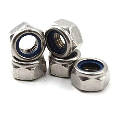 Image of M18 Nylon Insert Lock Nut 304 Stainless Steel Hex (Pack of 5)