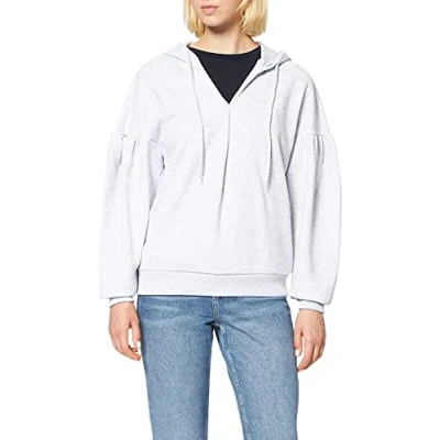 Image of NA KD Women&#039;s Buttoned Detail Sweater Sweatshirt, Off White, X Large