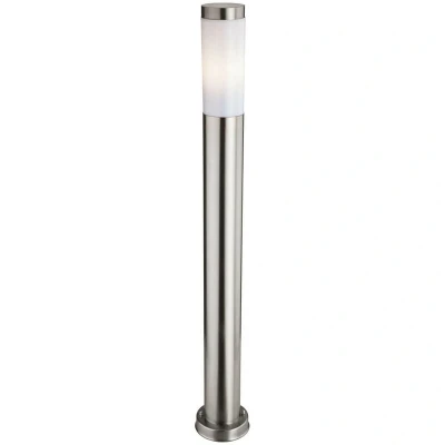 Image of Plaza 1 Light Tall Bollard Post Stainless Steel IP44, E27