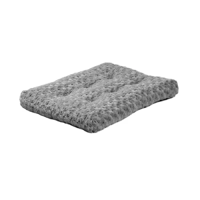 Image of MidWest Homes for Pets Ombré Swirl Plush Pet Bed; 60.9cm (24 Inch) Long Bed Toy Dog/Cat Breeds; Gray; Model 40624 SGB