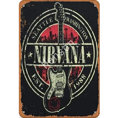 Image of Henson Nirvana Est 1988 Traditional vintage Tin Sign Logo 12 * 8 Advertising Eye Catching Wall Decoration
