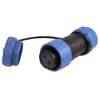 Image of PRO ELEC PELR0163 Circular Threaded Inline Connector Socket, 2 Pole, 7 12mm, IP68