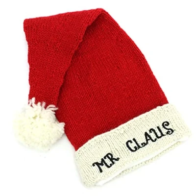 Image of LOUDelephant Hand Knitted Wool Christmas Beanie Hat Mr Claus