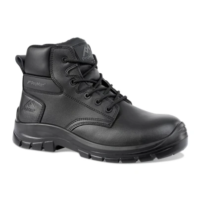 Image of Rock Fall Georgia Black Steel Toe Cap Boot, Fully Waterproof Safety Boots, SRC Slip Rated Work, Shock Absorbing Midsole and Oil Resistant UK 14