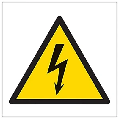 Image of V Safety Warning Logo Electic 100 X 100mm