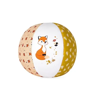 Image of Kaloo My Ballon Chou Fox Ball 10 cm Babies’ Toy Children’s Illustrated Soft Develops Grip &amp; Imagination 6 Months +, K221500