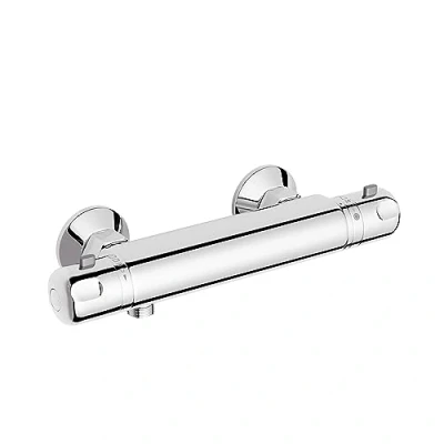 Image of MORADO Luxury Thermostatic Shower Mixer,Modern Bar for Bathroom,Wall Mounted Mixer Valve with Cool Touch Surface,Safety Button at 38C,Chrome
