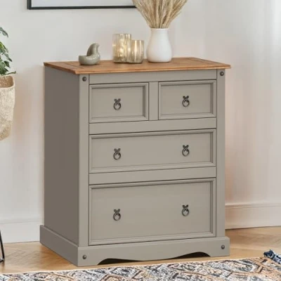 Image of Mercers Furniture Trade Corona Grey Wax 2+2 Chest
