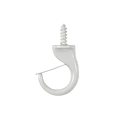 Image of Merriway BH05606 (4 Pcs) Safety Type Cup Hook, White 32mm Pack of 4 Pieces