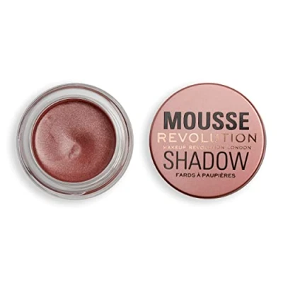 Image of Revolution Beauty London Mousse Shadow, Creamy Colour for Cheeks and Eyes, Whipped, Lightweight Formula, Cream to Powder, Amber Bronze, 4g