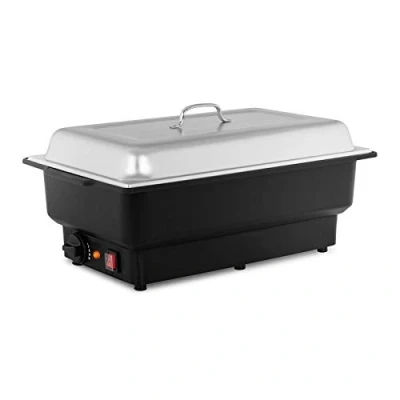 Image of Royal Catering Chafing Dish Buffet Food Warmer RCCD 1/1 100 KS E (13.3 L, 900 W, Incl. GN Container, mm Container Depth, 30 90 C, 5 Temperature Steps) Black