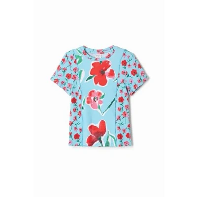 Image of Desigual Girl&#039;s ts_Daisy T Shirt, Blue, 6 Years