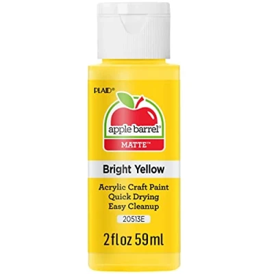 Image of Plaid Acrylic Paint, Bright Yellow, 2 oz