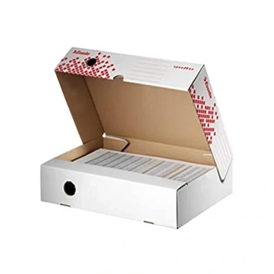 Image of Esselte A4 Speedbox Archiving Box with Wide Opening, White, Pack of 25