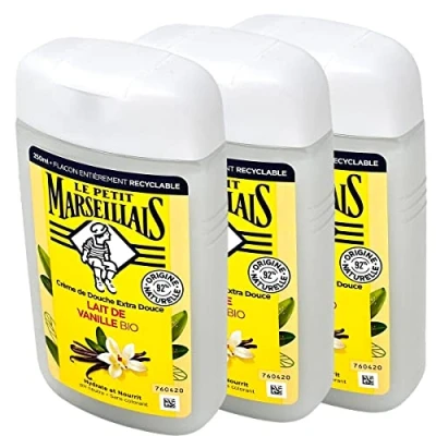 Image of LE PETIT MARSEILLAIS GEL DOUCHE Lait de Vanille Lot 3x 250ml