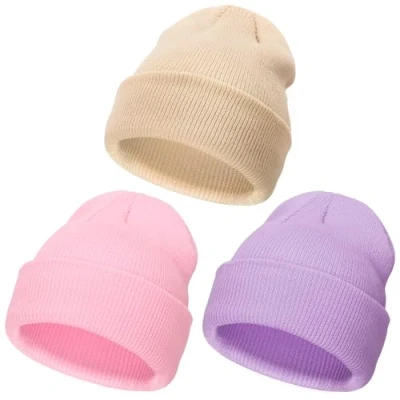 Image of DRESHOW Toddler Beanie Kids Winter Hats Children Soft Knit Unisex Hat for Baby Boys Girls Warm Cap Beanies 3 Months 24