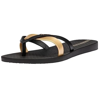 Image of Ipanema Women&#039;s Kirei Fem Flip Flop, Black Gold, 7 UK