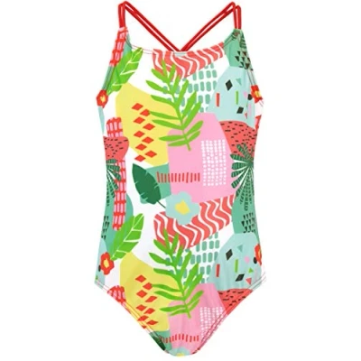 Image of Harry Bear Girls Tropical Swimsuit Multicoloured Age 8 to 9 Years