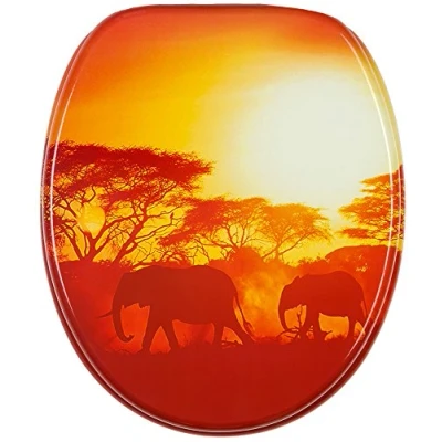 Image of Soft Close Toilet Seat Stable Hinges Easy to Mount Savannah