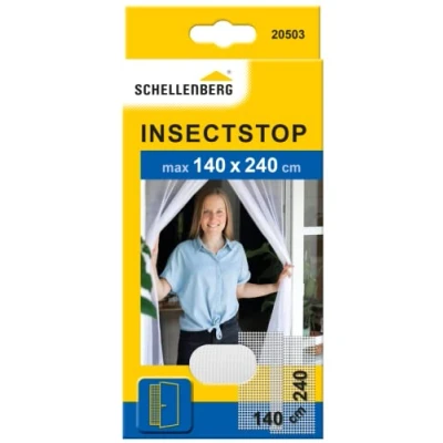 Image of Schellenberg 20503 Fly, Insect, Mosquito Screen for Doors, White or Dark Gray (140 x 240 cm), 140x240cm