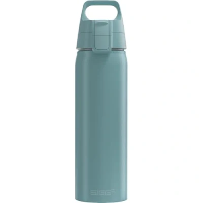 Image of SIGG Aluminum Water Bottle WMB One Morning Blue ClimatePartner Certified Suitable for Carbonated Beverages Leakproof &amp; Lightweight BPA Free 0.75 L