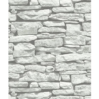 Image of VIP Moroccan Wall White Slate Stone Wallpaper Arthouse 623009