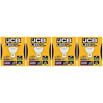 Image of 4 X JCB 5w = 50w LED GU10 100deg 3000k Warm White 350lm [Energy Class A+]