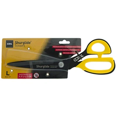 Image of Coral 56801 Shurglide Scissors with Premium Coated Stainless Steel Blade for Wallpaper Large 30CM / 12 inch