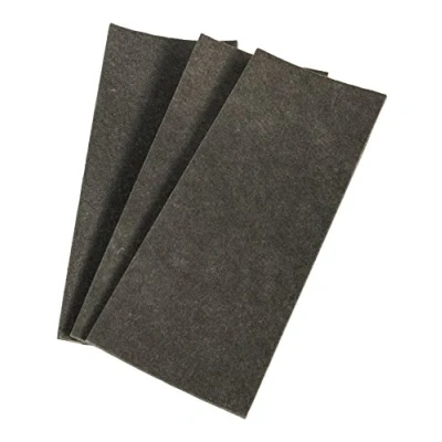 Image of Emuca Rectangular self adhesive felt pads for furniture, brown colour, 100x250mm (3,9x9,8 inch), Set of 3