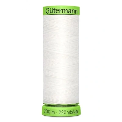 Image of Gutermann Extra Fine Sew All Sewing Thread 200m White 800 Each
